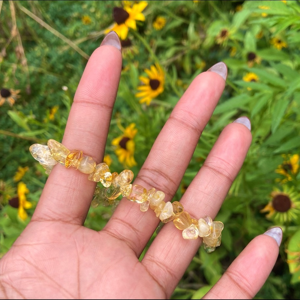 Yellow Citrine Crystal Bracelet